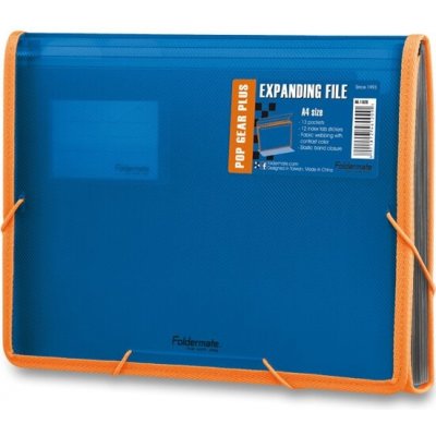 FolderMate Pop Gear Plus A4 s přihrádkami modré – Zboží Mobilmania