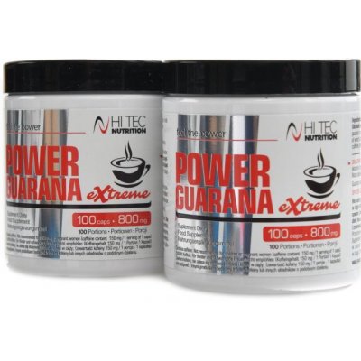 HiTec Nutrition Power Guarana extreme 800 mg 2 x 100 kapslí – Hledejceny.cz