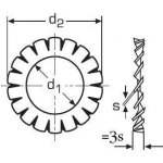 podložka M8 pr. 8.4x15x0.8 ZINEK vějířová vnější ozubení DIN 6798A – Hledejceny.cz