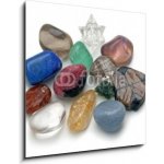 Obraz 1D - 50 x 50 cm - Crystal therapy tumbled stones Křišťálová terapie klesla kameny – Sleviste.cz