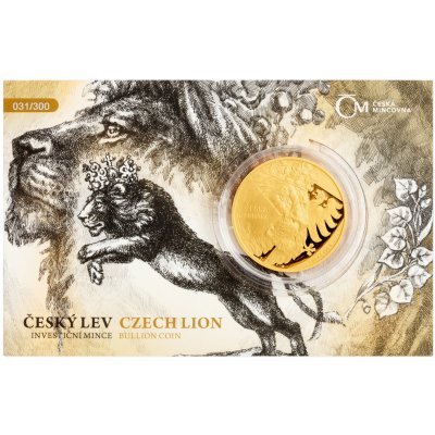 Česká mincovna Zlatá mince Český lev 2024 proof číslovaný 1 oz – Zboží Dáma