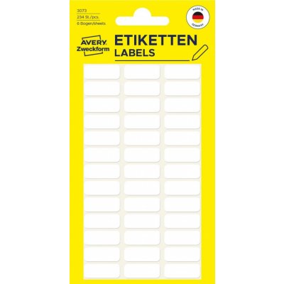 Avery Zweckform 3073 Etikety na ruční popis 20 x 8 mm 234 ks bílé – Hledejceny.cz