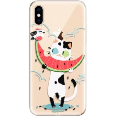 iSaprio Cat with melon Apple iPhone XS – Zbozi.Blesk.cz