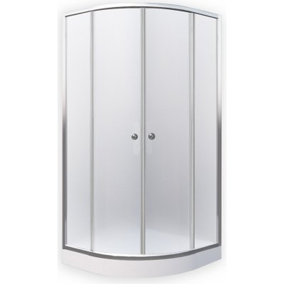 Roth Čtvrtkruhový sprchový kout APOLLO CHROME v setu s vaničkou 90 x 90 cm Brillant Sklo MATT GLASS Univerzální 4000613 – Hledejceny.cz