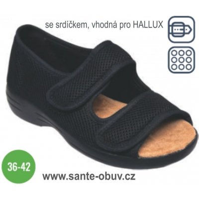 Santé PO 25559 nero zdravotní sandál
