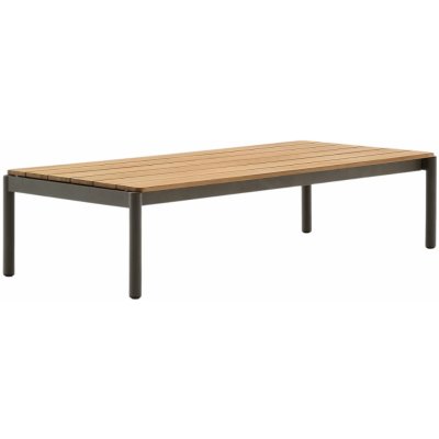 Kave Home Sorells 149,2 x 63 cm se zelenou podnoží zahradní konferenční stolek Dřevěný – Hledejceny.cz