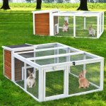 Kerbl Bravson Výběh pro králíky odklopný s domečkem 220 x 115 x 75 cm – Sleviste.cz