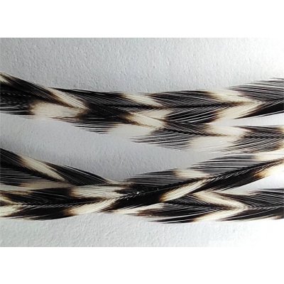 Hends Kohoutí Peří Dry Fly Hackle Černobílá Grizzly S – Zboží Dáma