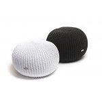 Justin Design Pletený puf malý šedý temný – Zboží Dáma