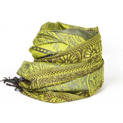 dámský pašmínový šátek s třásněmi lemon+stříbrný – Zboží Dáma