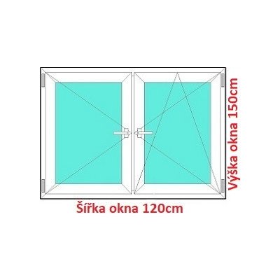 Soft Dvoukřídlé plastové okno 120x150 cm O+OS – HobbyKompas.cz
