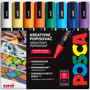 Posca PC-5M 1,8 2,5 mm 16 kusů mix barev