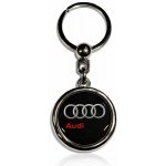 Přívěsek na klíče pryskyřičná Audi kulatá černá nápis na boku AutoZulu – Hledejceny.cz