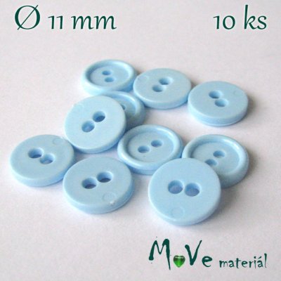 Knoflík košilový - plast 11mm, 10ks, bleděmodrý – Hledejceny.cz