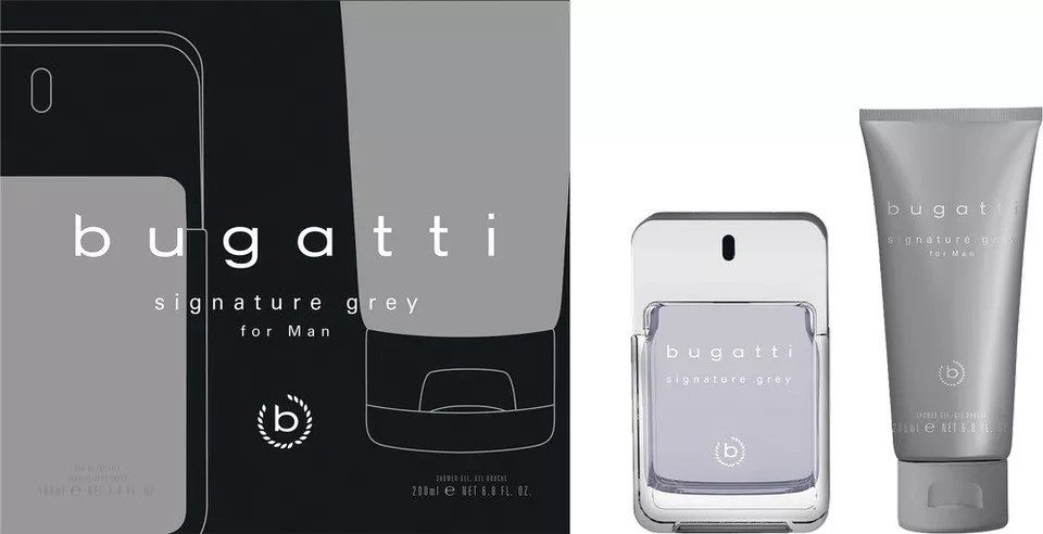 Bugatti Signature Grey EDT 100 ml + sprchový gel 200 ml dárková sada