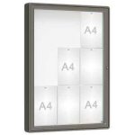 PROCITY Venkovní vitrína model 2000, 9 x A4, plexi, šedá PRO – Zboží Živě