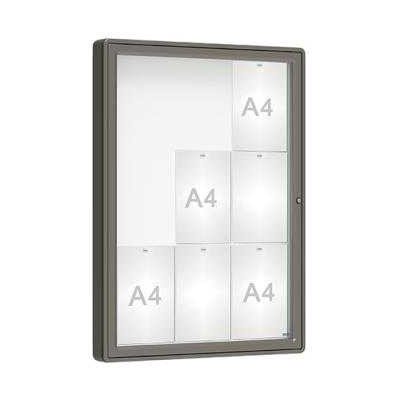 PROCITY Venkovní vitrína model 2000, 9 x A4, plexi, šedá PRO – Zboží Živě