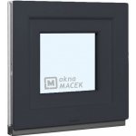 KNIPPING Plastové okno - 70 AD, 500x500 mm, S, antracit Sklo: čiré, Barva, imitace: antracit/antracit (oboustranně) – Zbozi.Blesk.cz