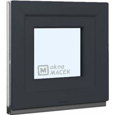 KNIPPING Plastové okno - 70 AD, 500x500 mm, S, antracit Sklo: čiré, Barva, imitace: antracit/antracit (oboustranně) – Zbozi.Blesk.cz