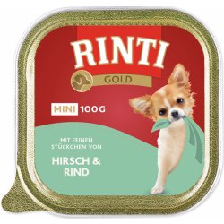 Rinti Gold Mini Adult Dog jelen a hovězí 16 x 100 g