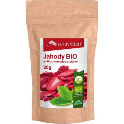 Zdravý den Jahody bio sušené mrazem 20 g