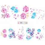 Barevné květinové vodolepky na nehty KVĚTINY LUX BN1768 – Zboží Dáma