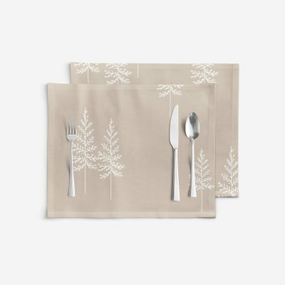 Goldea vánoční prostírání z pevné bavlny - severské stromky - sada 2ks 30 x 40 cm – Zbozi.Blesk.cz