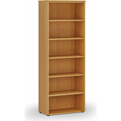 Primo Kancelářský regál WOOD, 2128 x 800 x 420 mm, buk – Zbozi.Blesk.cz