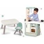 Smoby Cherry Kitchen Green s jedálenským stolom rúrou a chladnička s 25 doplnkami – Hledejceny.cz