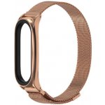 Xiaomi Milánský tah - Mi Band 3/4/5/6 kovový náhradní řemínek - Magnetický Rose Gold MBSCZ-5MTRG – Zboží Živě
