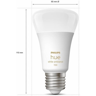 Philips Hue White Ambiance E27 8W LED žárovka, 2ks 871951429125600 – Zboží Mobilmania