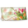 Čokoláda Selllot Luxury Mléčná čokoláda s mandlemi a malinami Tulipány 175 g