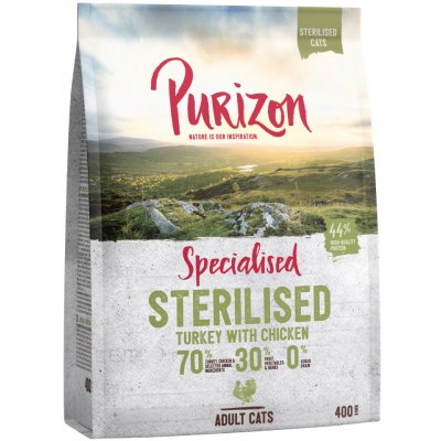 Purizon bezobilné Sterilised Adult krůta & kuře bezobilninové 2 x 0,4 kg