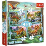 Trefl 4v1 Unikátní dinosauři 28,5x20,5cm v krabici 28x28x6cm – Hledejceny.cz
