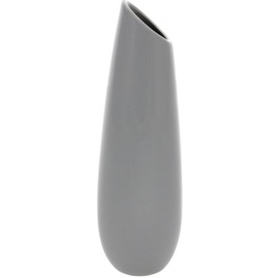 Keramická váza Drop, 7 x 26 x 7 cm, šedá – Zboží Dáma