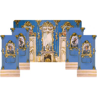 Zámecká komnata pozadí do klasického divadla pro 20cm loutky – Zboží Dáma Zámecká komnata pozadí do klasického divadla pro 20cm loutky – Zboží Dáma