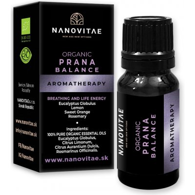 Nanovitae Prana Balance směs esenciálních olejů Organic quality 10 ml – Hledejceny.cz