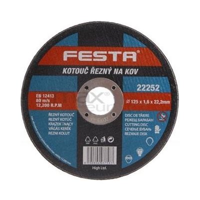 Festa Kotouč řezný na kov 125 x 1.6 x 22.2 mm – Zboží Mobilmania