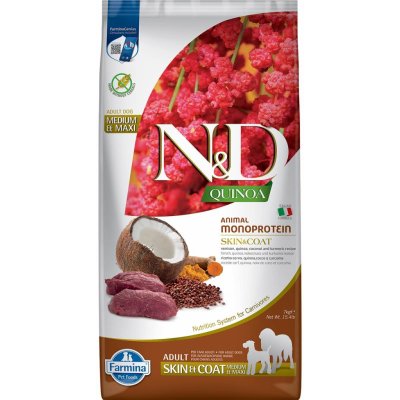 N&D Quinoa Dog Adult Skin & Coat Grain Free Venison & Coconut 7 kg – Zboží Mobilmania