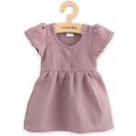 New baby NEW BABY Kojenecké mušelínové šaty lavender – Zboží Dáma