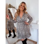 Zazza Černo-bílé geometrické šaty – Sleviste.cz