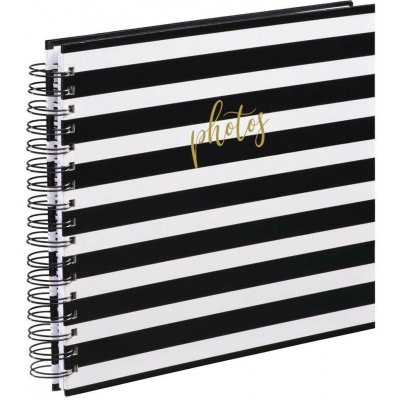 Hama album klasické spirálové BLOCKS 28x24 cm, 50 stran, bílá/ černá – Sleviste.cz