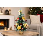 MagicHome vánoční stromeček ozdobený, zlato-červený, 50 cm – Hledejceny.cz