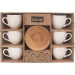 ORION Hrnek s podšálkem WHITELINE 6 x 125 ml – Zboží Mobilmania