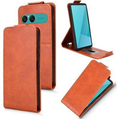 VSECHNONAMOBIL 141699 Vyklápěcí pouzdro pro Sony Xperia 10 VII hnědé – Zboží Živě