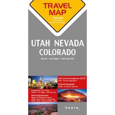 Utah / Nevada / Colorado 1:800T TravelMap