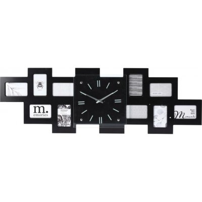 Home Styling Collection Nástěnné hodiny s 10 fotorámečky, 80 × 4 × 26 cm – Sleviste.cz