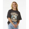 Dámská Trička Rip Curl TROPICAL TOUR HERTIAGE TEE Washed Black