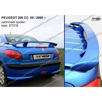 Peugeot 206 CC Stylla spoiler zadního víka – Zboží Mobilmania