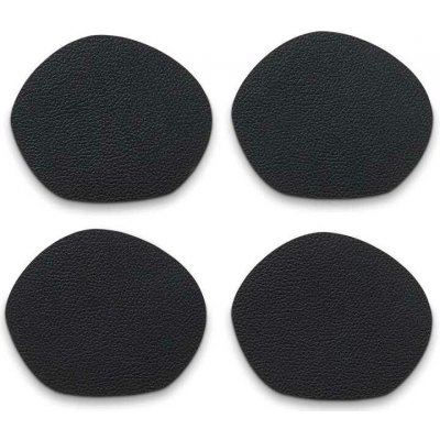 Kela Podtácky Stone PU kůže černá 4 kusy 12,0x10,0x0,2cm – Zboží Dáma